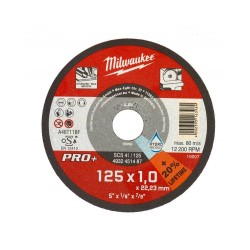 Disc abraziv Pro+ 125x1.0 mm, debitare metal, Milwaukee