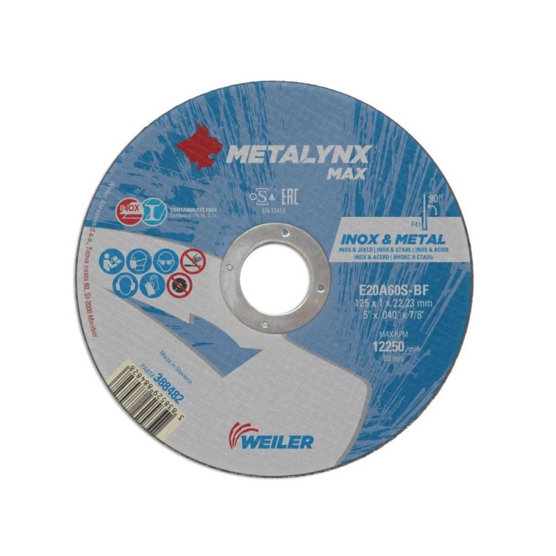 Disc abraziv debitare metal si inox, 115 x 1,0 mm, Metalynx Max