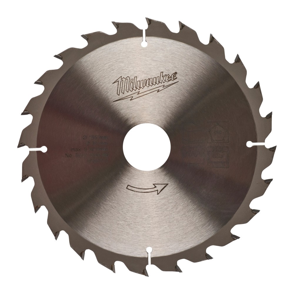 Disc fierastrau circular taiere lemn, D 30X165 mm, 24 dinti, Milwaukee