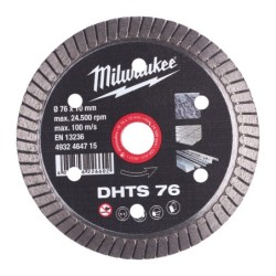 Disc diamantat turbo DHTS, 76 mm, Milwaukee