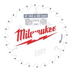 Disc circular lemn 165mm 24 dinti Milwaukee