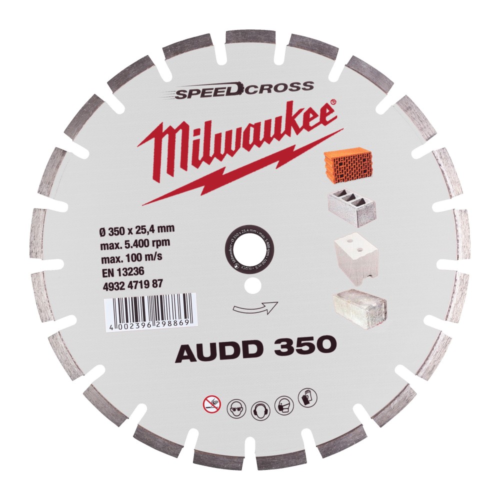 Disc Speedcross 350 x 25.4 mm cu latimea de taiere de 2.6 mm, inaltimea segmentului de 10 mm