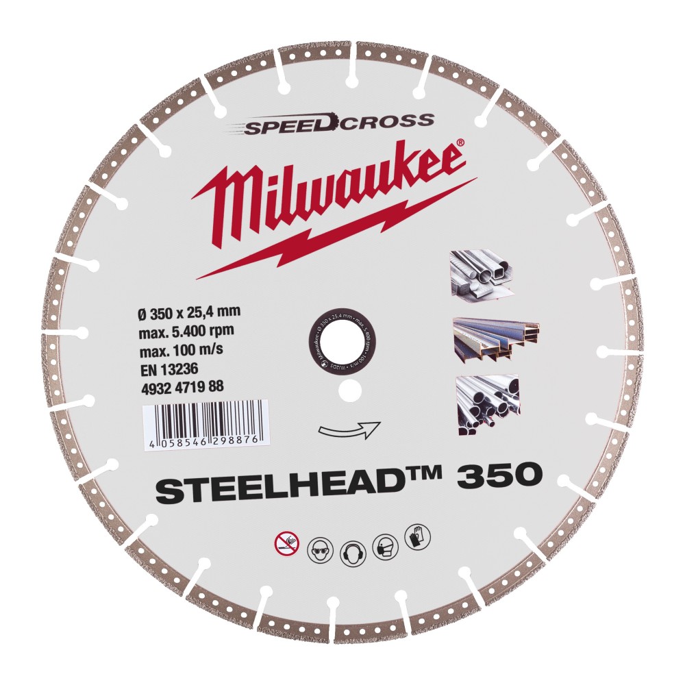 Premium STEELHEAD™ 350 x 25.4 mm cu latimea de taiere de 2.8 mm