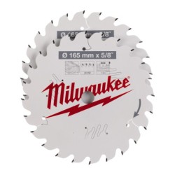Set 2 panze circular, diametru 165 mm, 24 dinti, Milwaukee