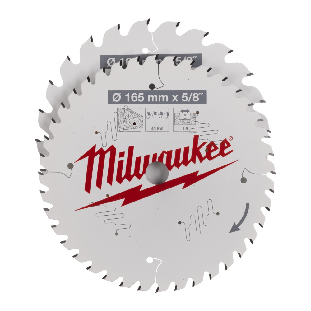 Set 2 panze circular, diametru 165 mm, 40 dinti, Milwaukee