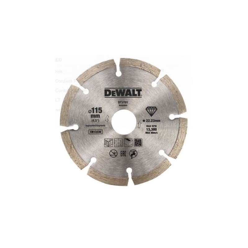 Disc diamantat segmentat, 115 x 22.2 mm, Dewalt