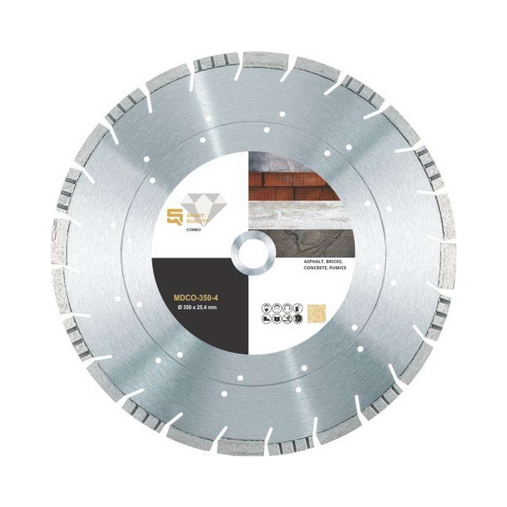 Disc diamantat, 400 x 25.4 mm, COMBO, pentru asfalt si beton, Smart Quality