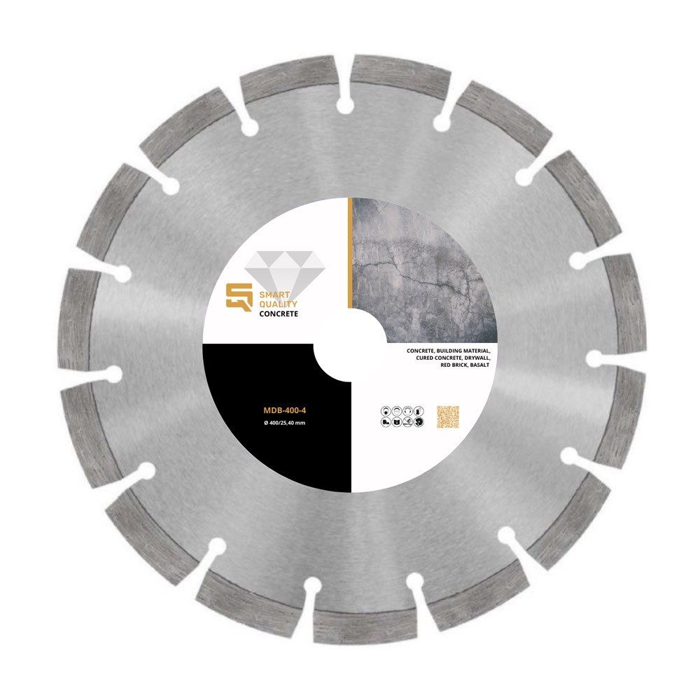 Disc diamantat Beton, pentru beton armat, universal sau vechi, 400 x 25,40 mm, Smart Quality