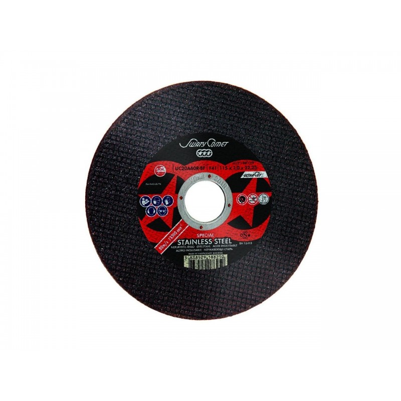 Disc abraziv ceramic, pentru polizare inox si metal 230 x 4 x 22.23 mm, Swaty Comet