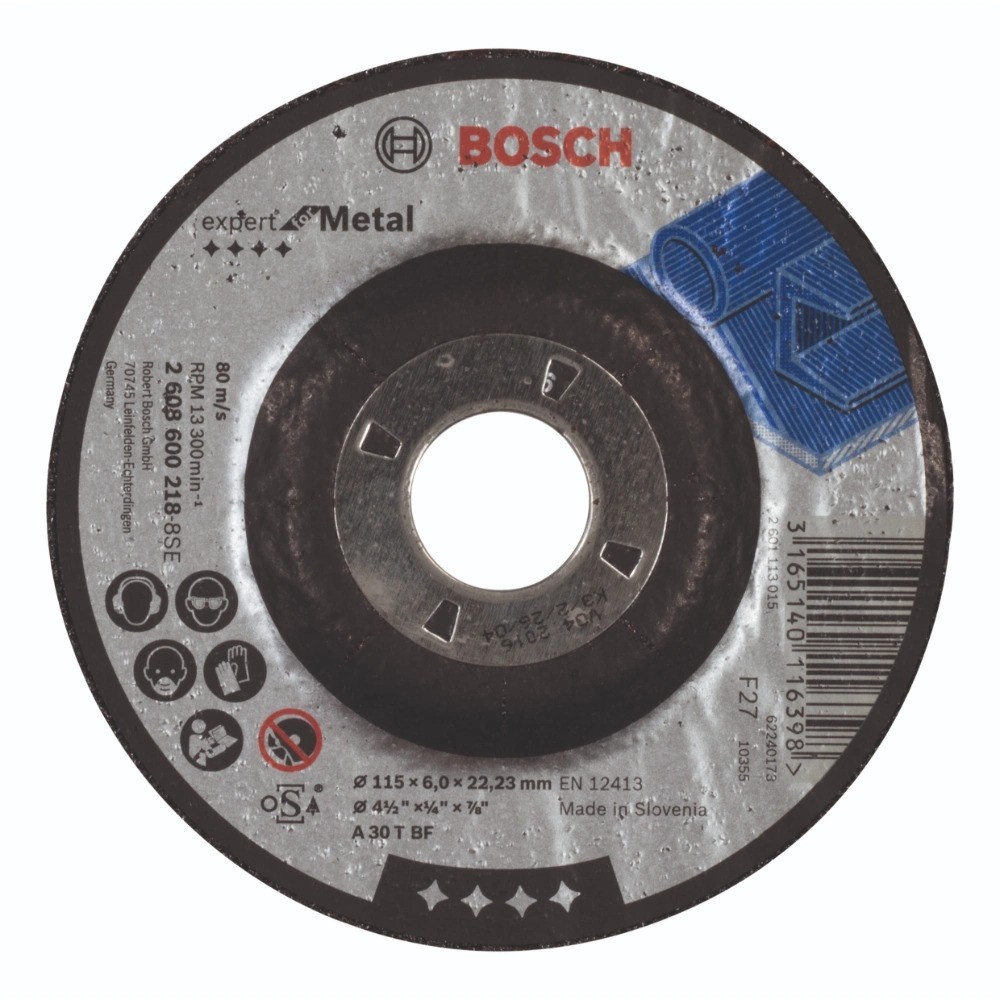Disc degrosare Professional cu degajare pentru metal, A 30 T BF, 115x22,23x6mm, Bosch