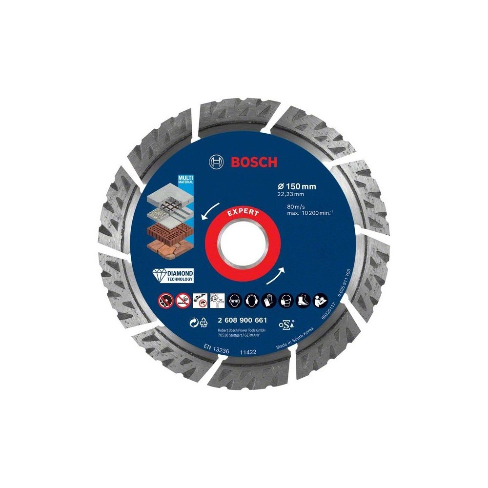 Disc diamantat Multi Material 150x22.23x2.4x12mm Expert, Bosch