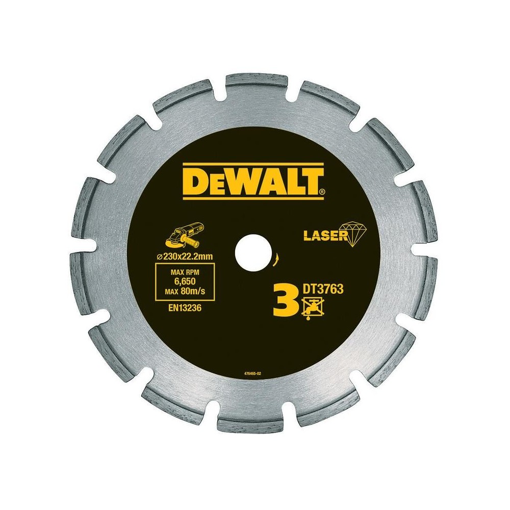 Disc diamantat 125mm sudat laser pentru beton/granit, DeWALT