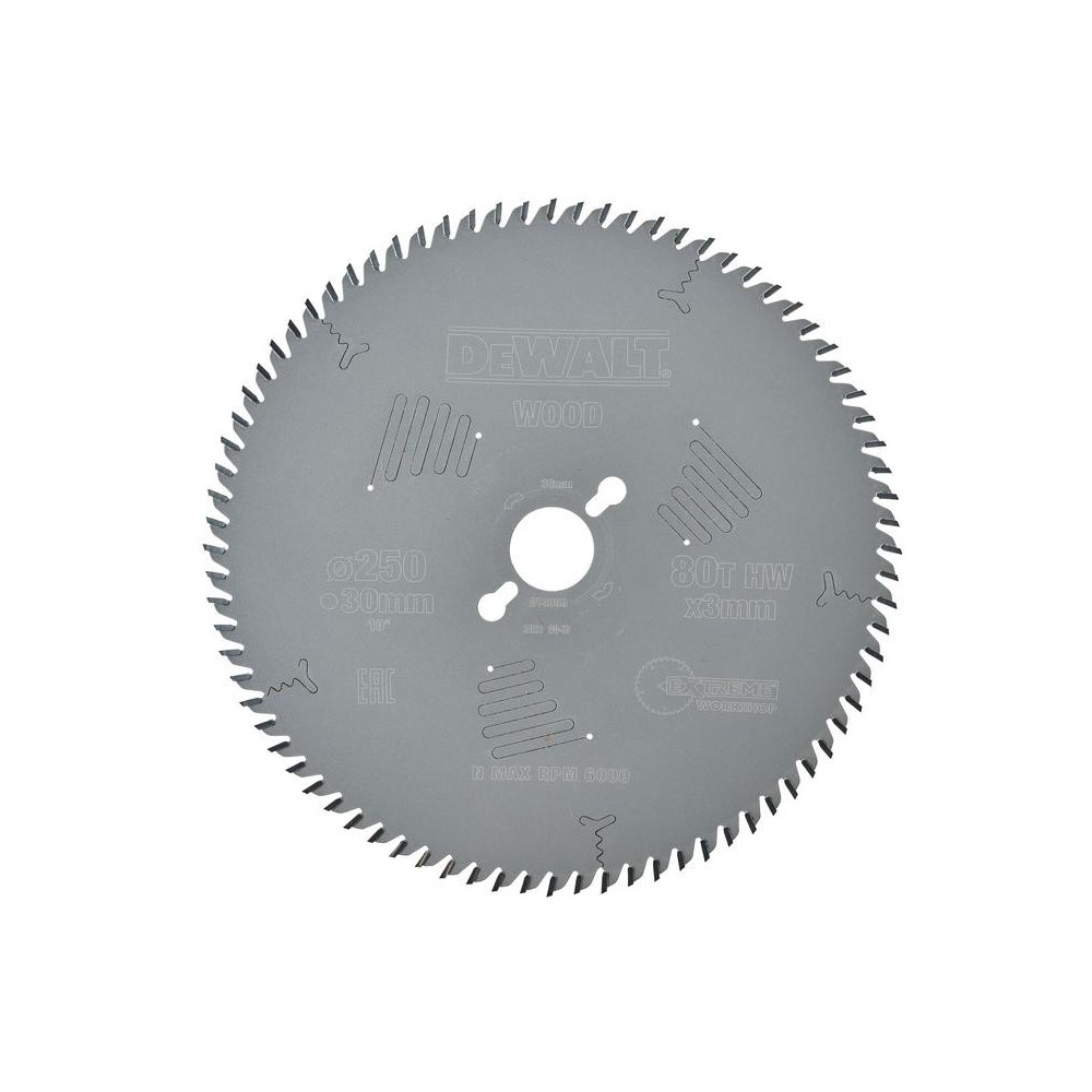 Disc Extreme Workshop 250mm pentru fierastrau circular stationar, DeWALT