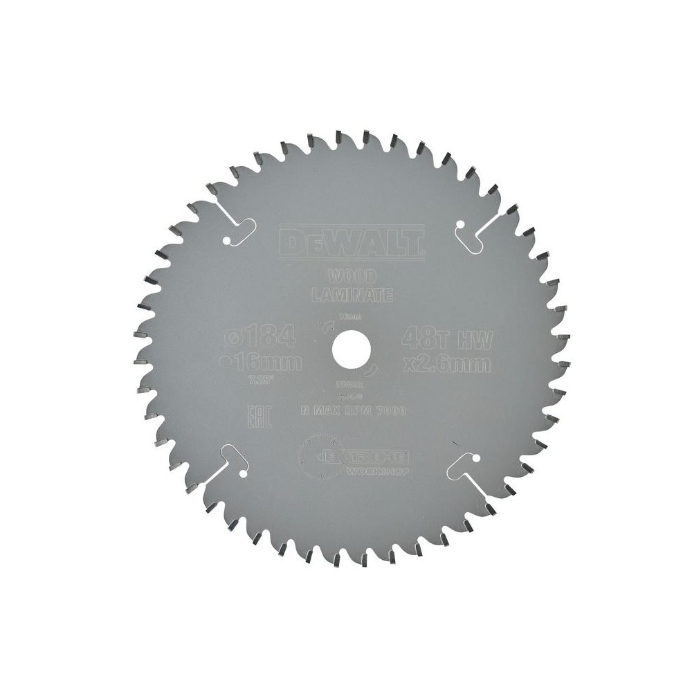 Disc fierastrau circular 184x16mm 48 dinti, DeWALT
