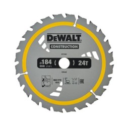 Disc fierastrau circular 184x20mm, 24 dinti, DeWALT