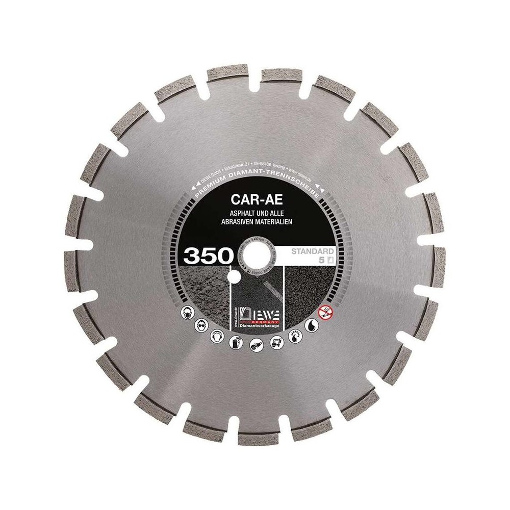 Disc diamantat CARAE10, Ø300x20mm, pentru Asfalt, Materiale abrazive, Diewe