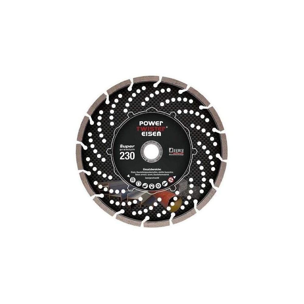 Disc diamantat Power Twister Eisen, Ø300x25.4mm, Diewe