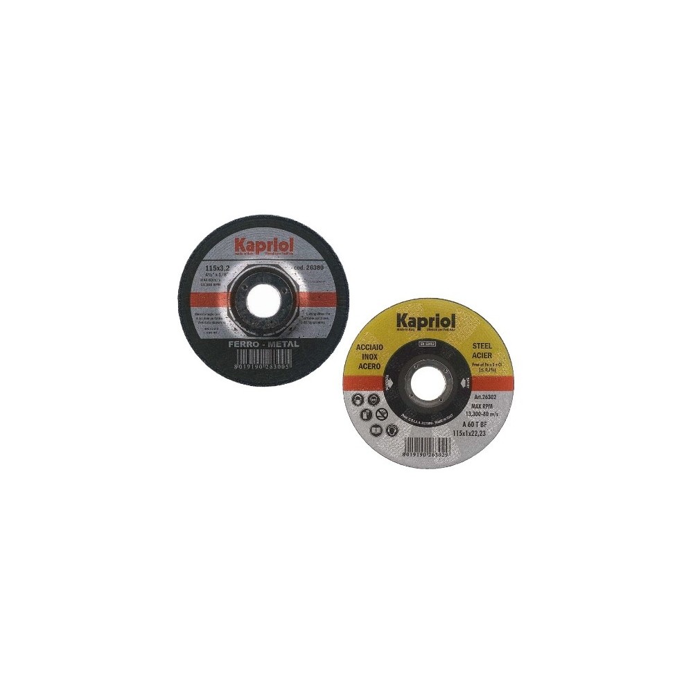 Disc de taiere materiale feroase 115 mm, Kapriol