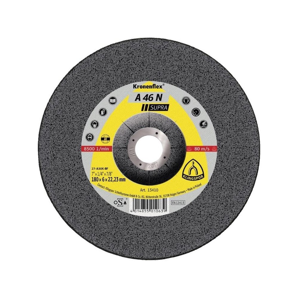 Disc de slefuit A46N Supra 115x6mm, Klingspor