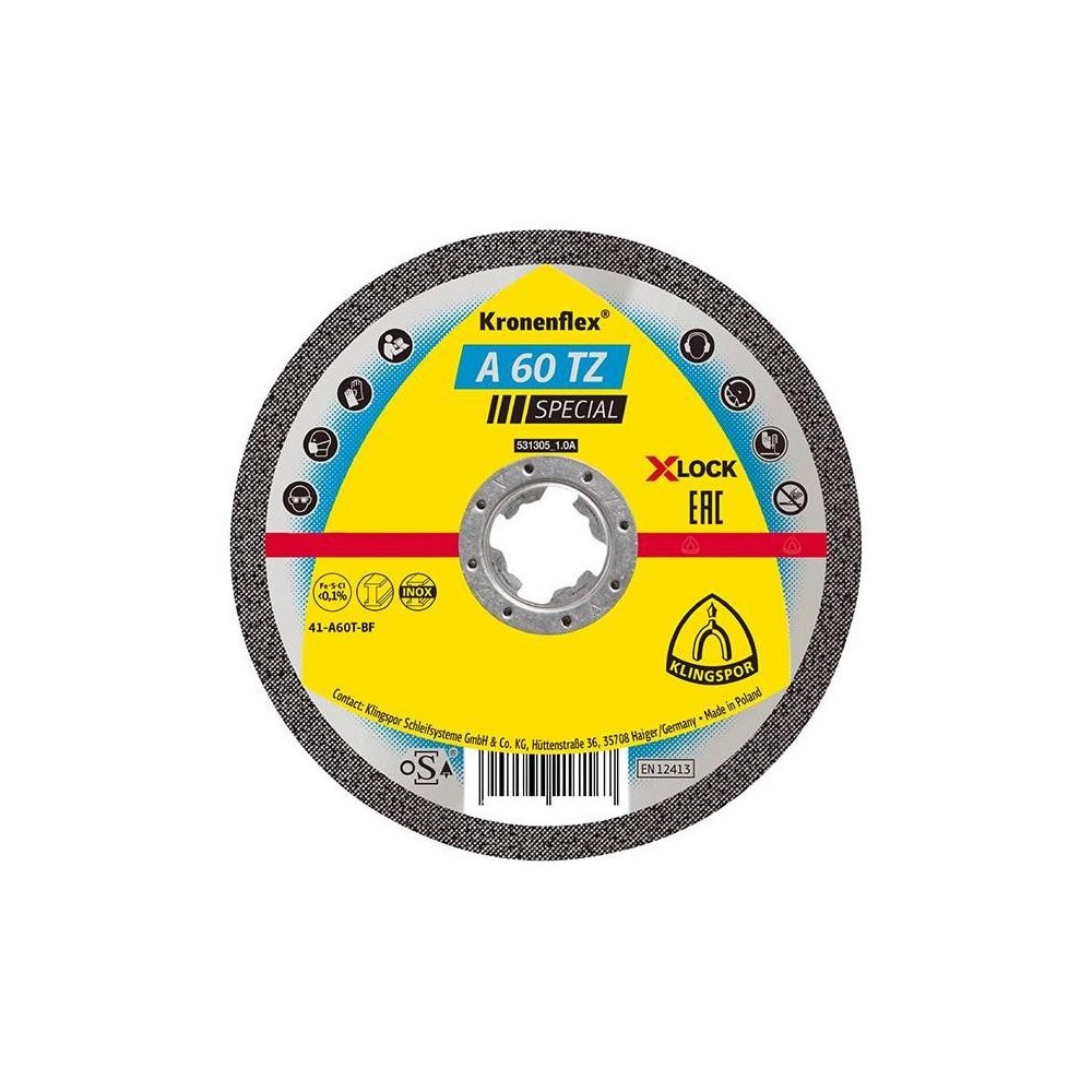 Disc de taiere A60TZ X-LOCK 115x1.0mm, Klingspor