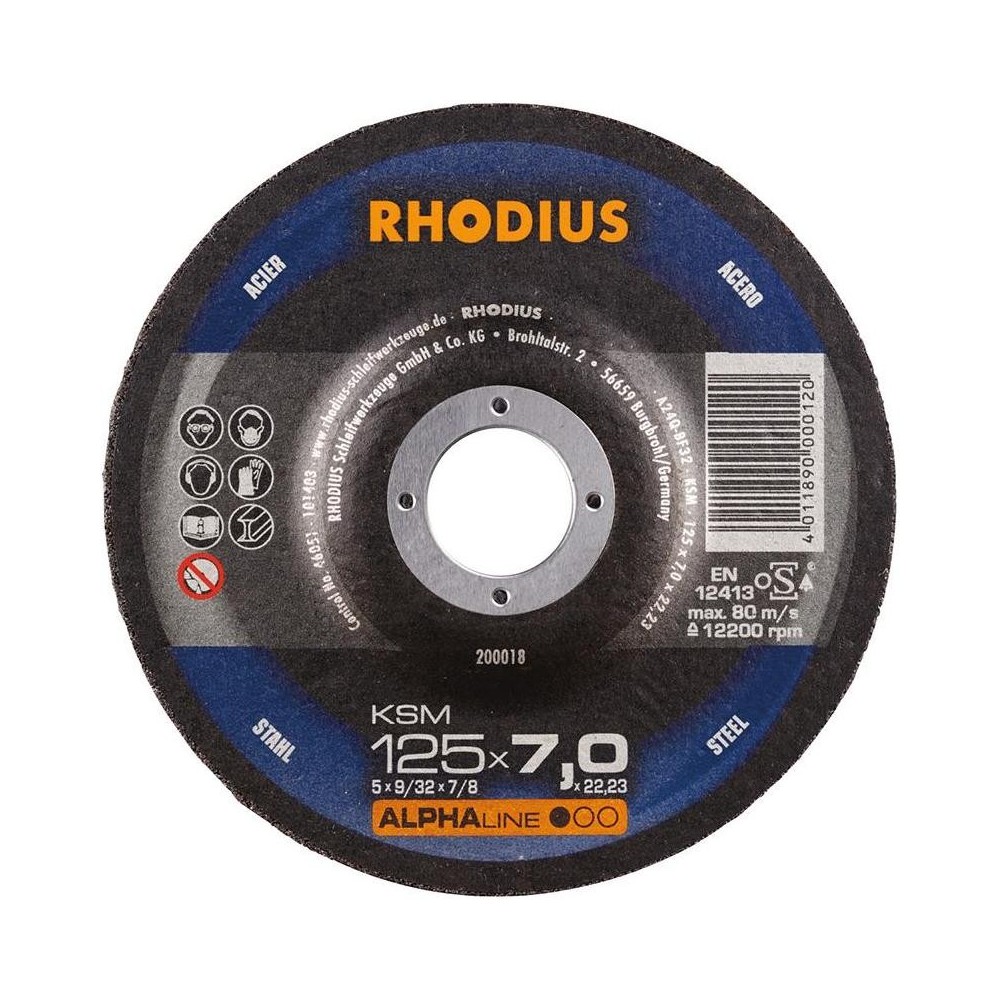 Disc abraziv KSM 125x7mm, Rhodius