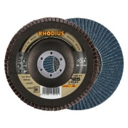 Disc abraziv lamelar LGZ F1 125mm P60, Rhodius