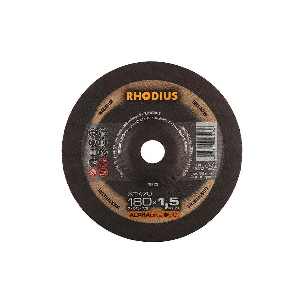 Disc de debitatare XTK70 180x1.5mm, Rhodius