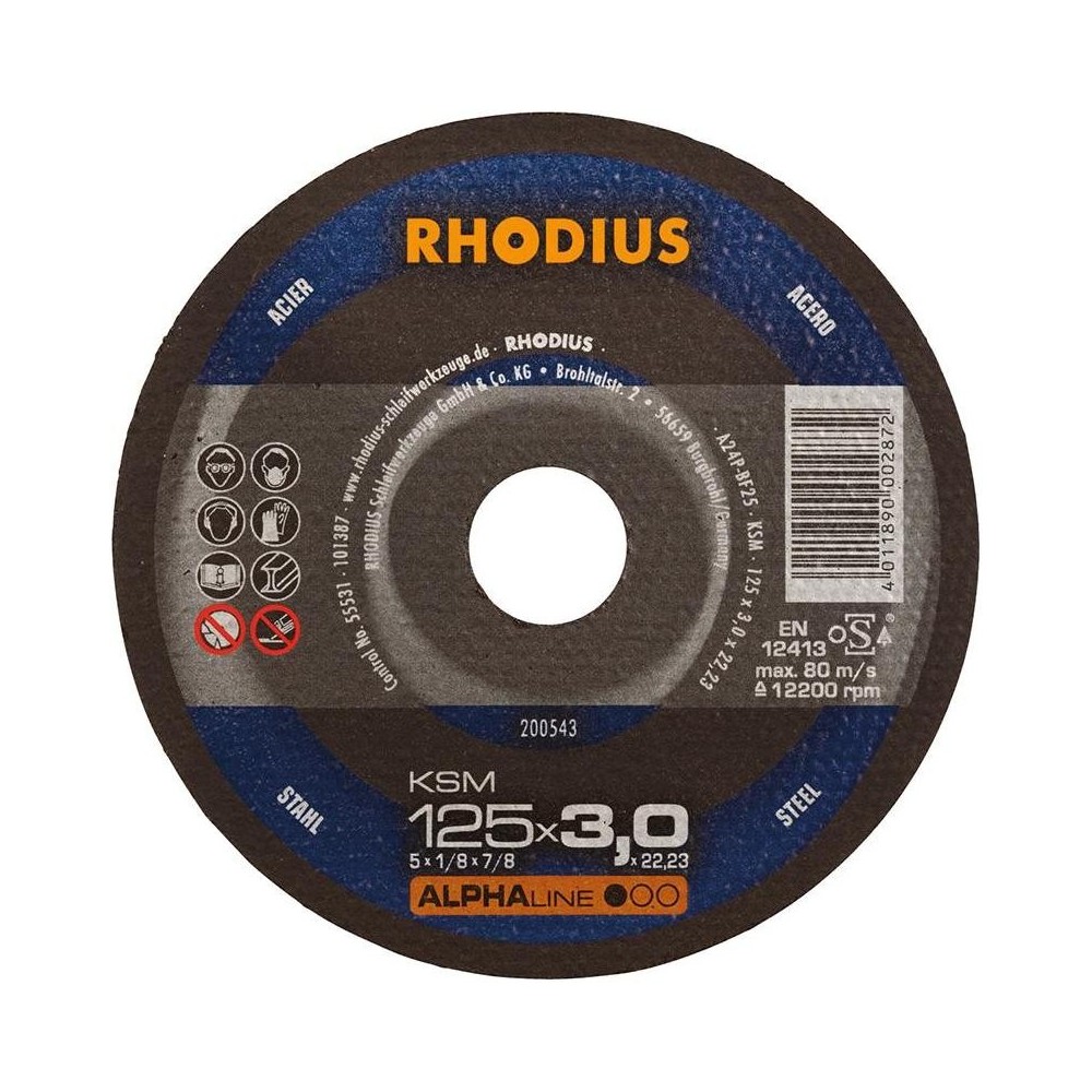Disc de taiere KSM 125 x 3.0mm, Rhodius