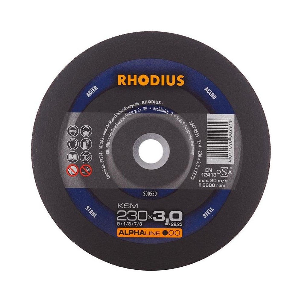 Disc de taiere KSM 230 x 3.0mm, Rhodius