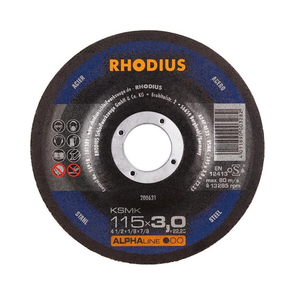 Disc de taiere KSMK 115x3.0mm patrat, Rhodius
