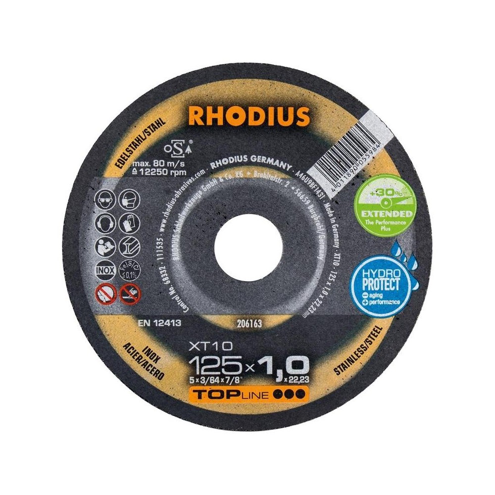 Disc de taiere XT10 125x1.0mm, Rhodius