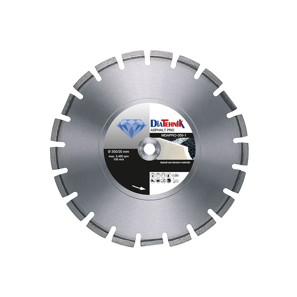 Disc diamantat AsphaltPRO 350x30/25.4mm pentru asfalt, Smart Quality