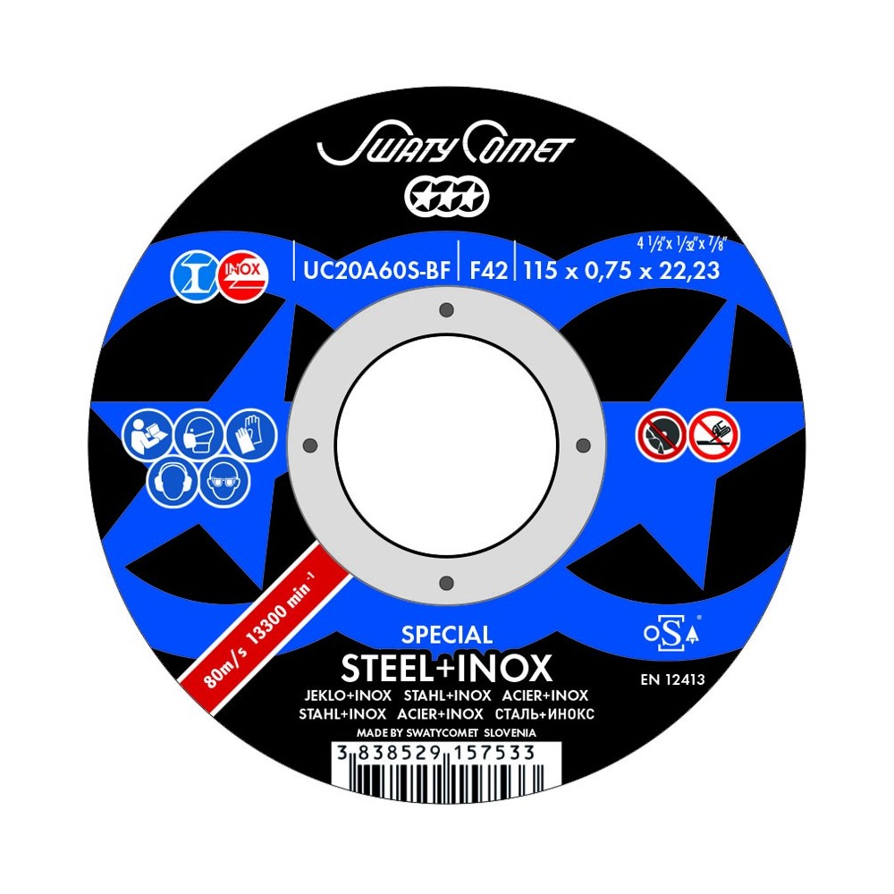 Disc abraziv debitare ACC 115x1mm, metal+inox, Metalynx