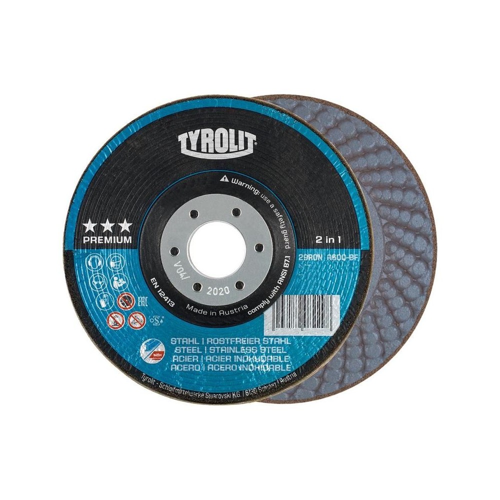 Disc abraziv 2in1 125mm A36Q, Tyrolit