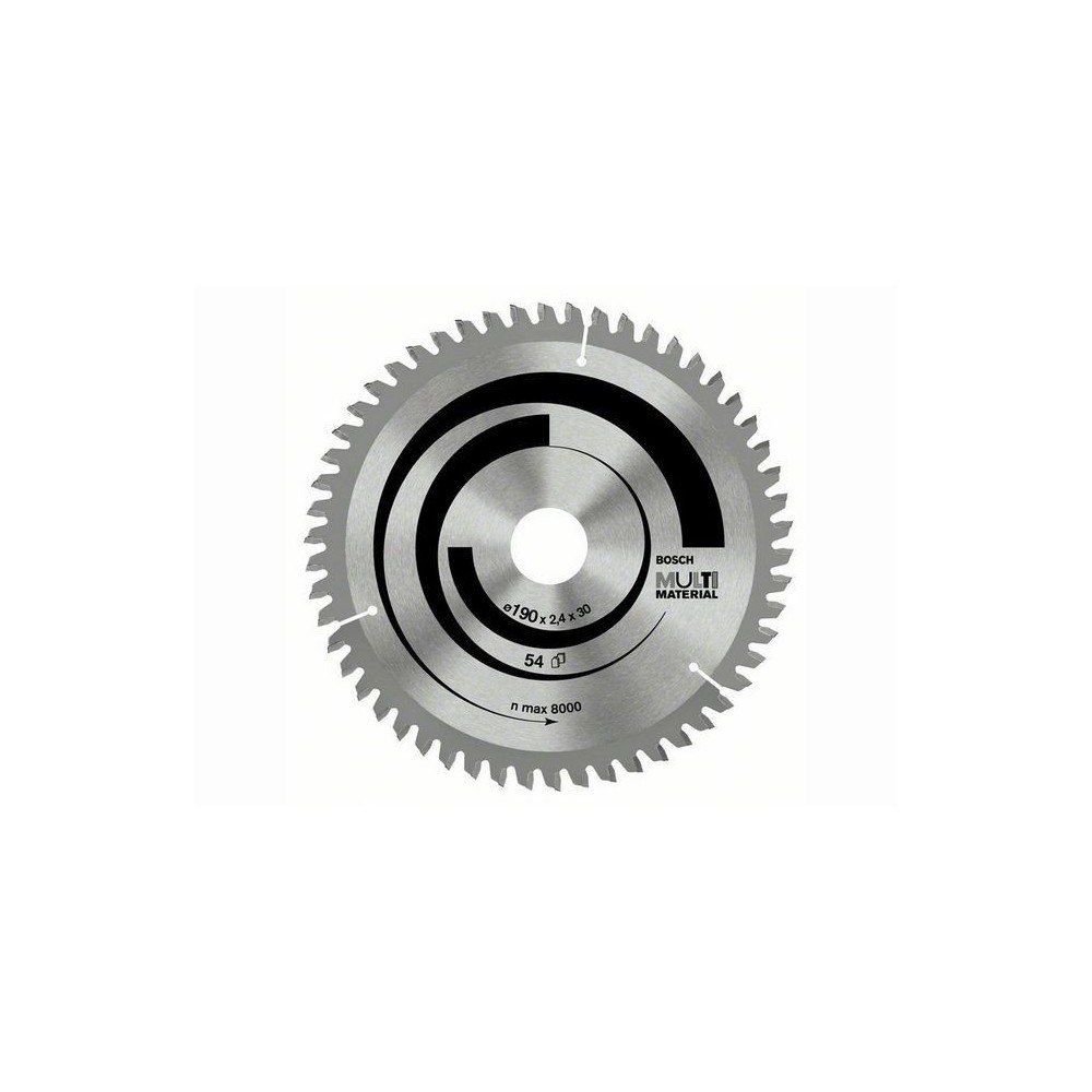 Panza fierastrau circular Multimaterial 190x20mm, 54 dinti, Bosch
