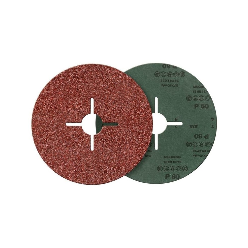 Disc abraziv cu fibra pentru otel 115mm, K60 corindon, Fortis
