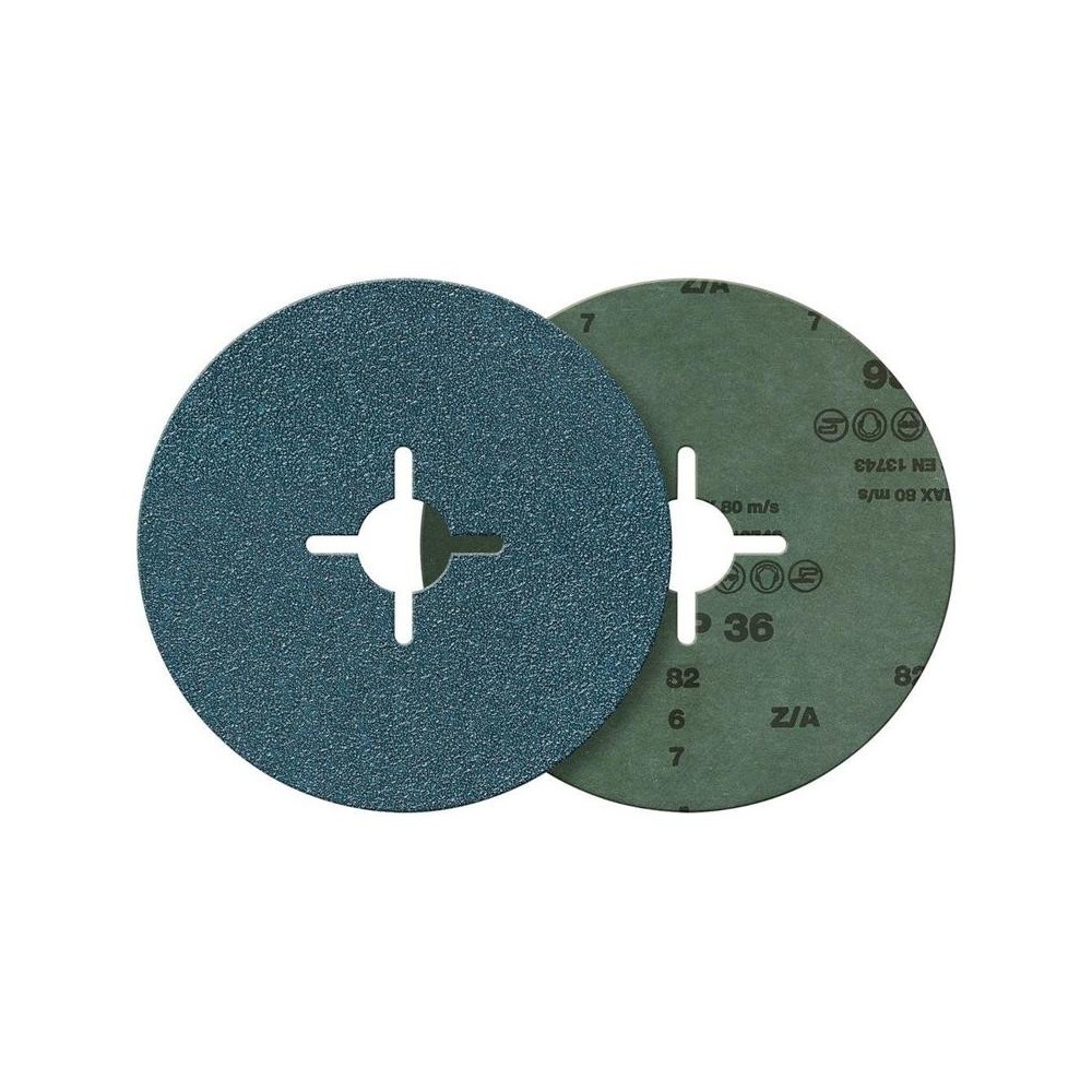 Disc abraziv cu fibre pentru inox 115mm, K36 zirconiu, Fortis