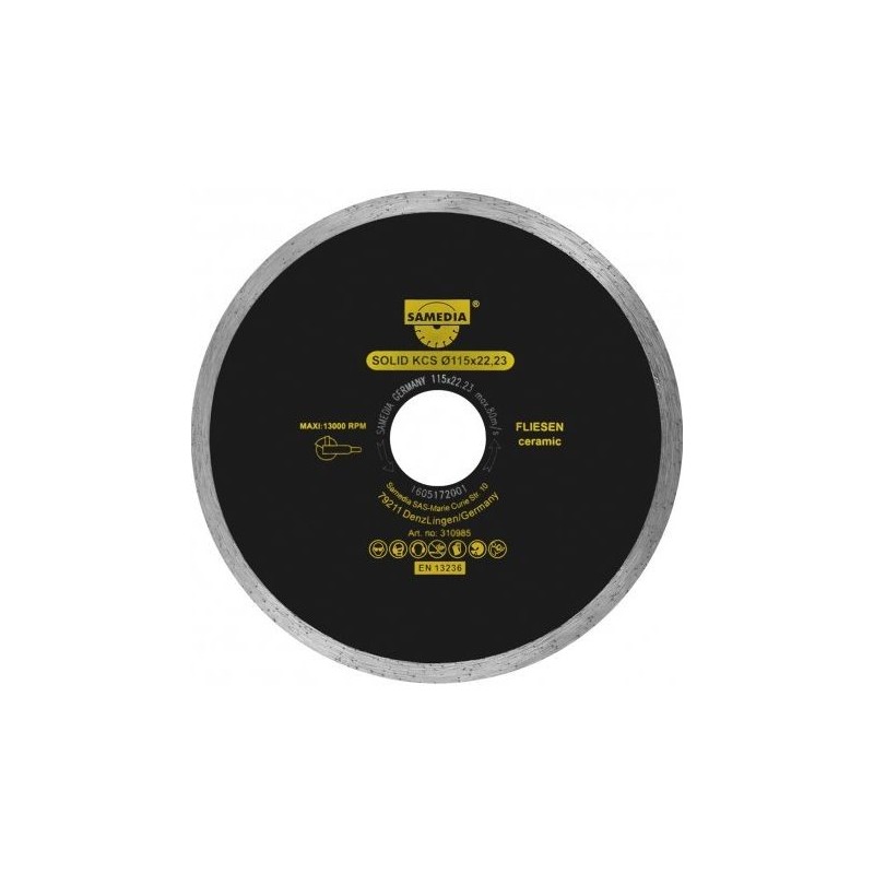 Disc diamantat SOLID KCS 125 mm pentru ceramica, Samedia
