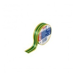 Banda electroizolatoare PVC galben/verde 20mx19mm, Tesa