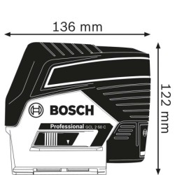 GCL 2-50 C + RM 2 + BT 150 Set nivela laser 20-50m 635-650Nm ±0.3mm/m + suport rotativ + stativ, Bosch