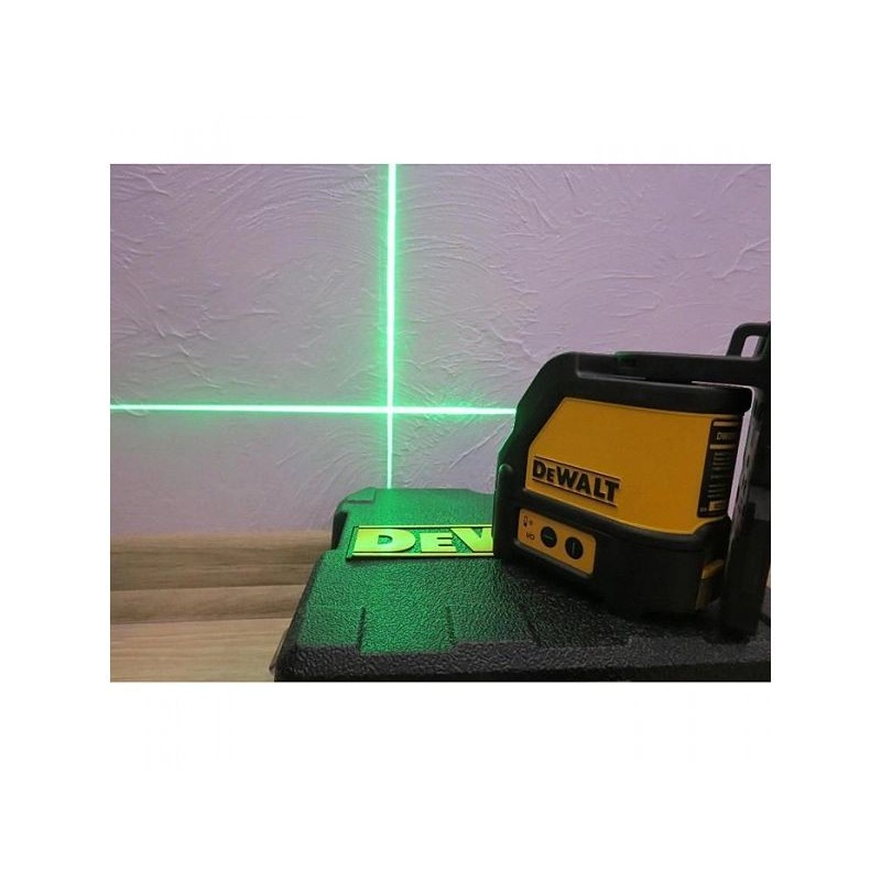 Nivela laser cu 2 linii (orizontala si verticala), fascicul verde, carlig magnetic, Dewalt