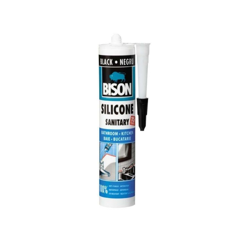 BISON Silicon Sanitar negru 280ml