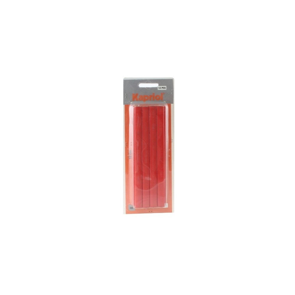 Creion rosu HB 24 cm / 6 buc, Kapriol
