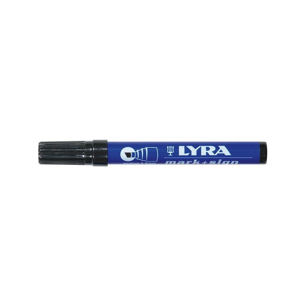 Marker permanent negru 1112, 6mm, Lyra