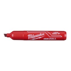 Marker INKZAL rosu cu varf lat, 6.2 mm, Milwaukee