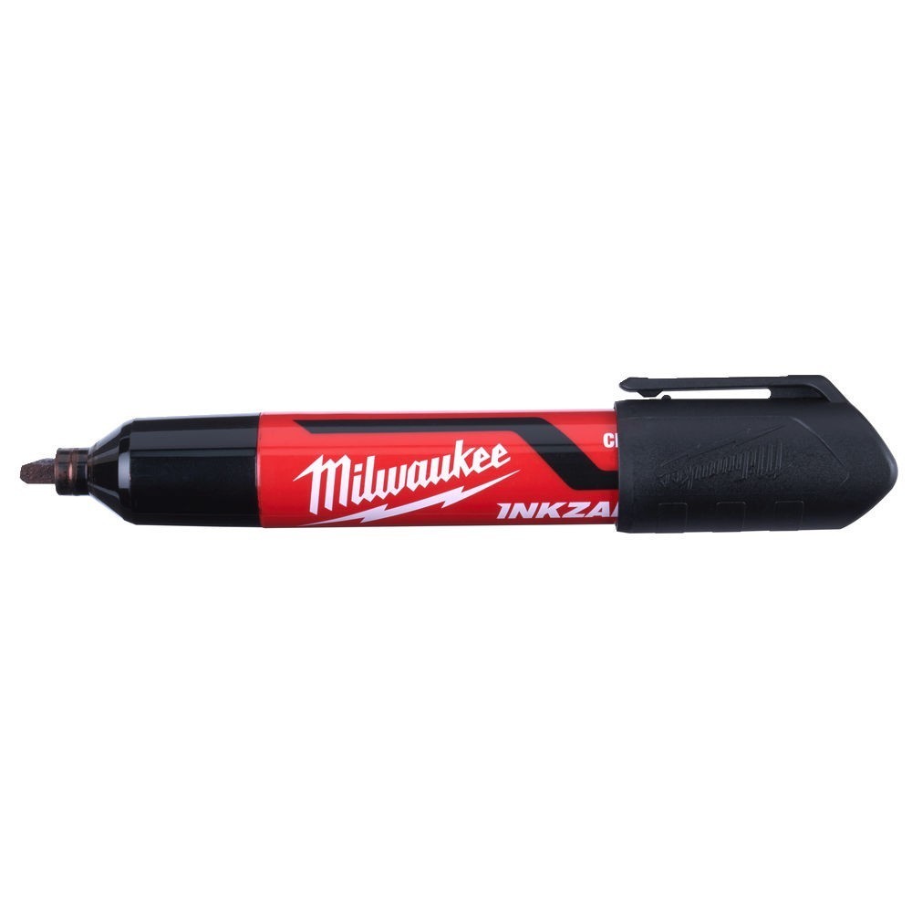Set 3 buc marker INKZALL negru cu vârf lat 6,2 mm, Milwaukee