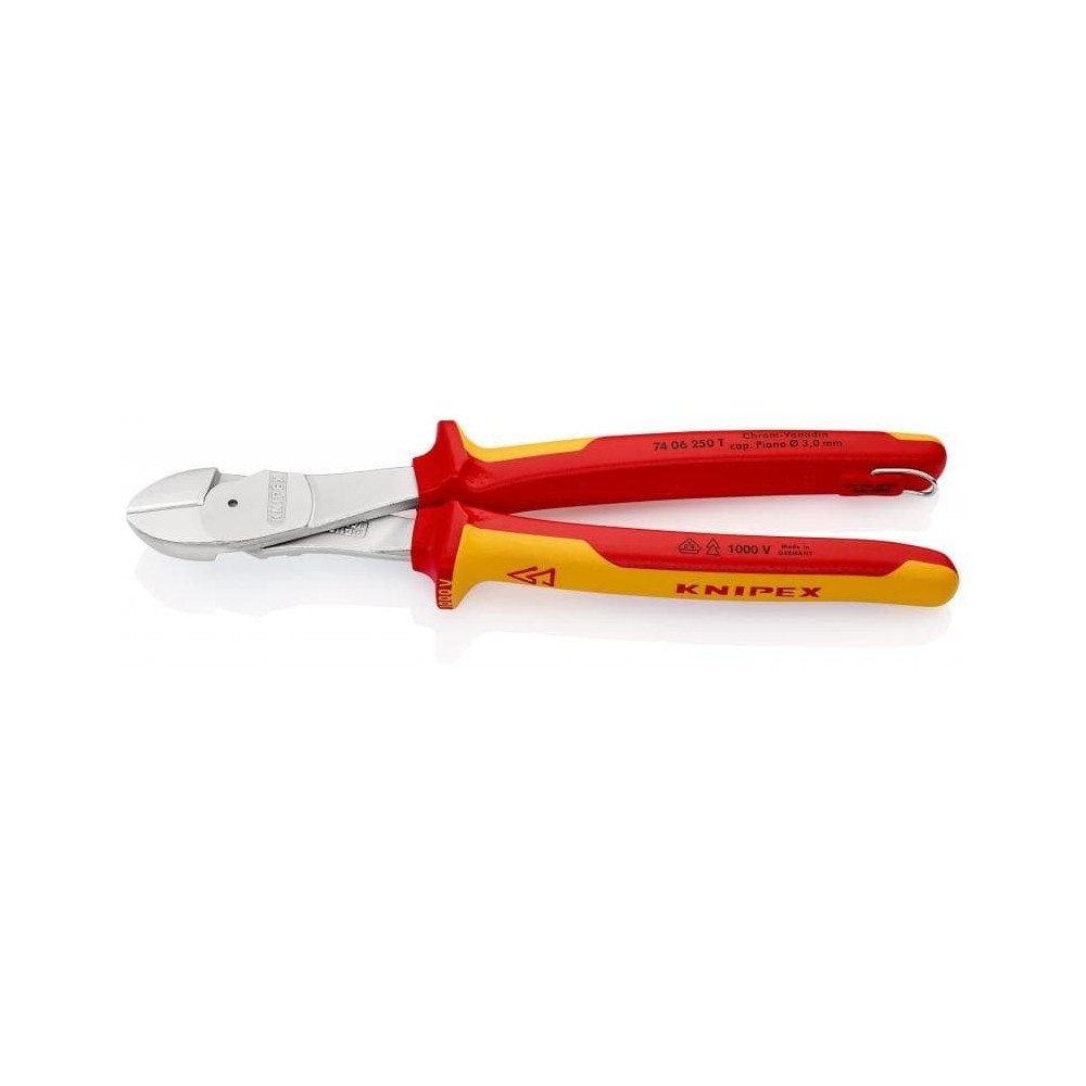 Cleste tais lateral 250mm manere multicomponente/carlig fixare VDE, Knipex