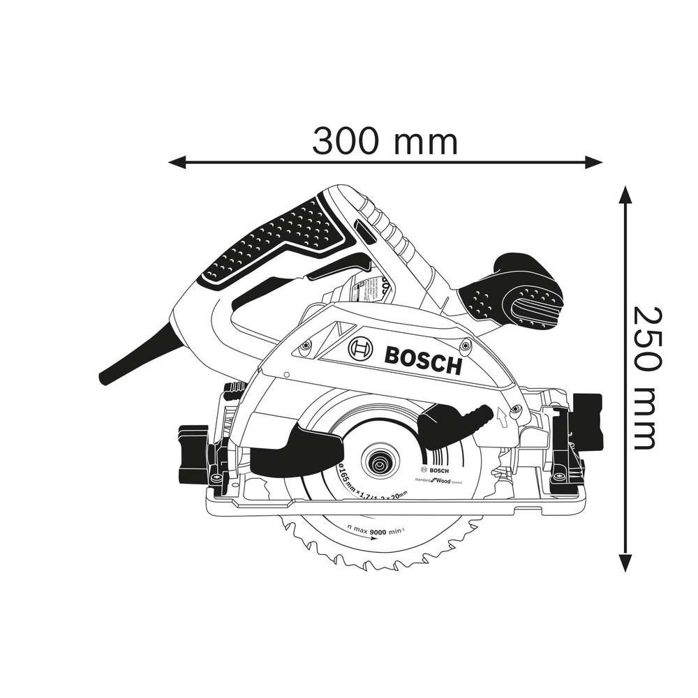 GKS 55+ GCE Fierastrau circular 1350W 165x20mm, Bosch