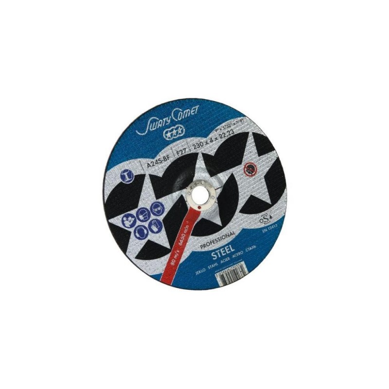 Disc abraziv pentru polizare Swaty Comet Professional Metal, 230x6.0 mm