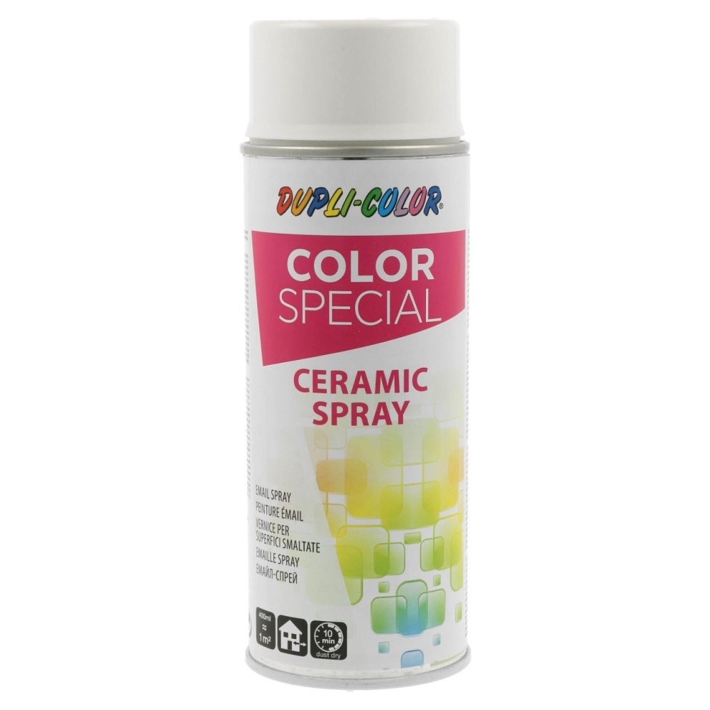 Color - Vopsea spray alb pentru suprafete emailate 400 ml, Duplicolor
